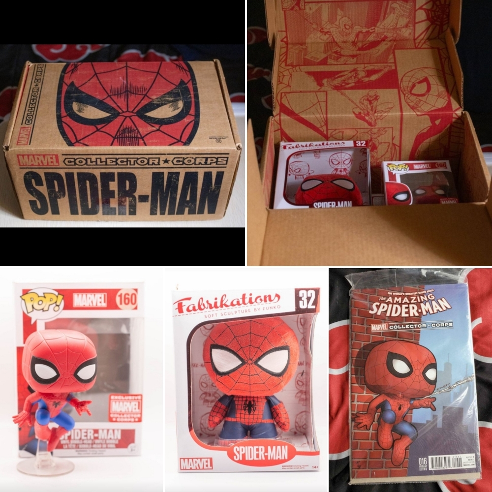 Funko Collectors Corps Spider-Man Box (Pop, Plush & Comic Included in Box) GUC